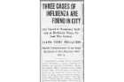 1918: An influenza outbreak begins in Buffalo, contributing to 2000+ deaths in the city, 50,000,000 worldwide. 