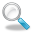 magnifying glass. 