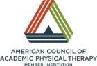 American Council of Academic Physical Therapy Member Insitution Logo. 